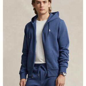 Polo Ralph Lauren Double Knit Hoody Derby Blue Heather Size XL